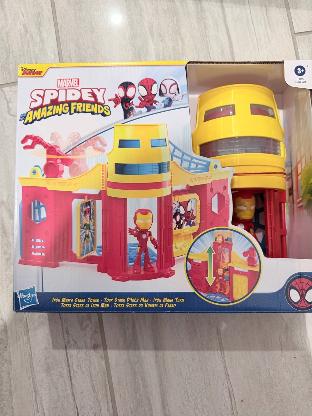 Marvel Spidey and His Amazing Friends Iron Man Tower Playset